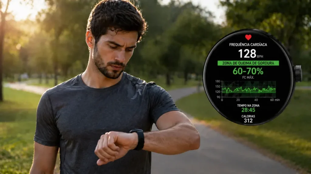frequencia cardiaca corrida zona gordura smartwatch