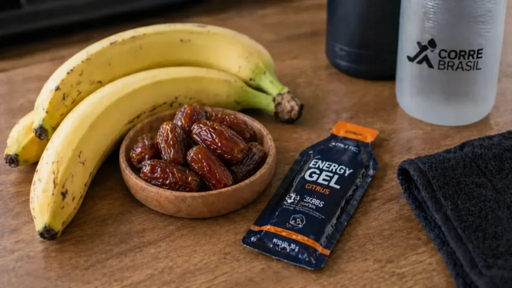 alternativas naturais gel carboidrato corrida banana tâmara