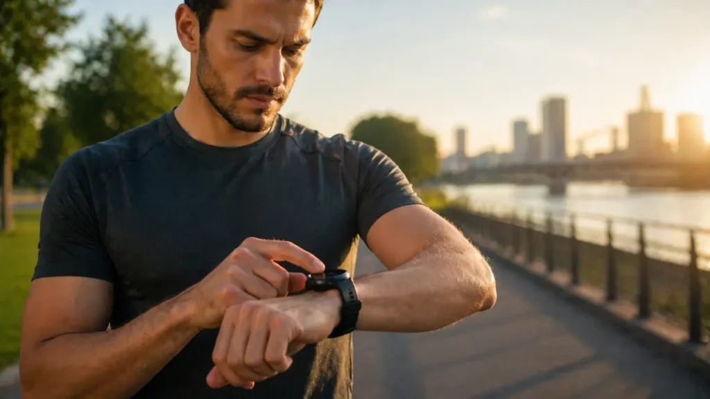 ajustando relogio corrida conforto uso treino