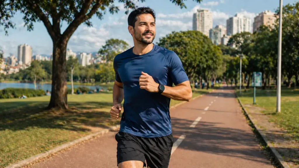 corredor iniciante pace fácil parque treino corrida