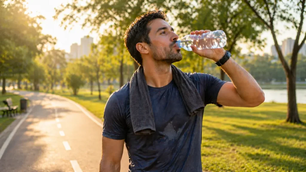 hidratação corrida iniciante após treino importância