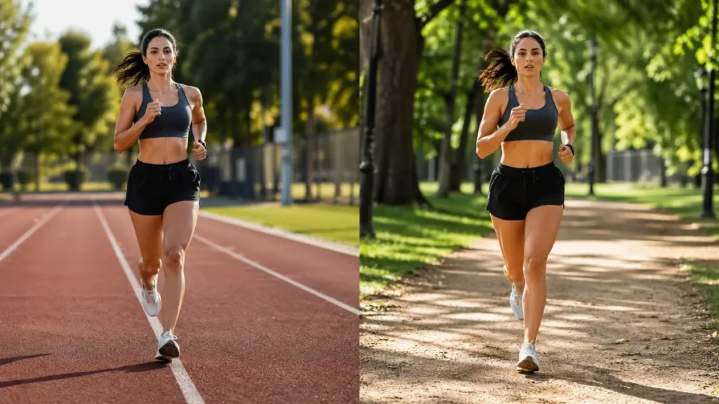 corrida ou caminhada para emagrecer comparação pista parque