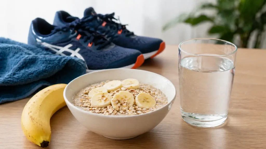 café da manhã antes de correr treino matinal pré-treino