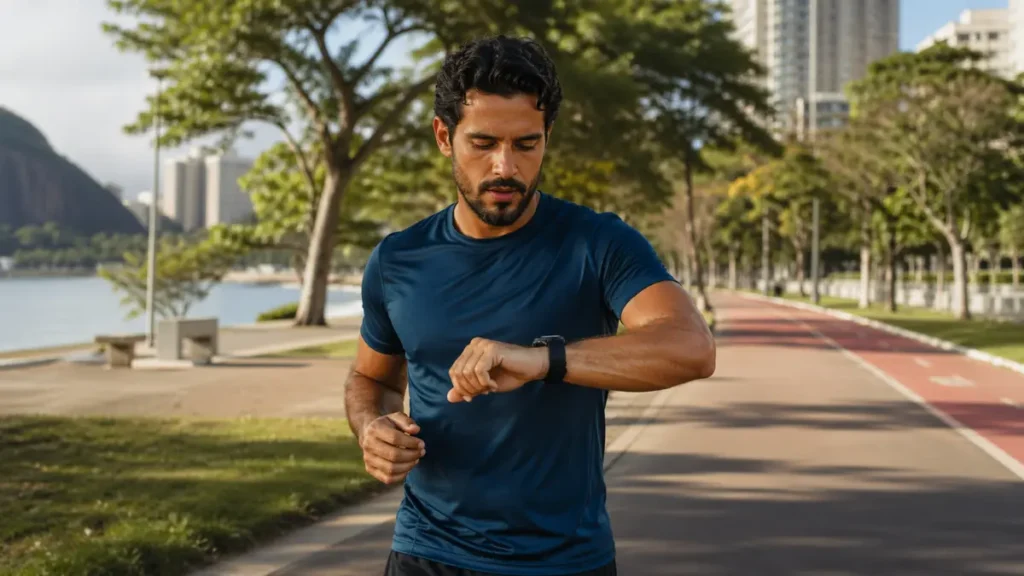 corredor parque monitorando calorias queimadas corrida emagrecimento