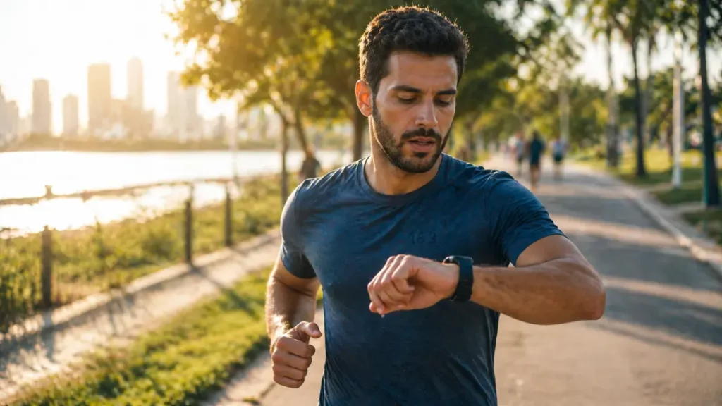 corredor monitorando km diários emagrecimento GPS