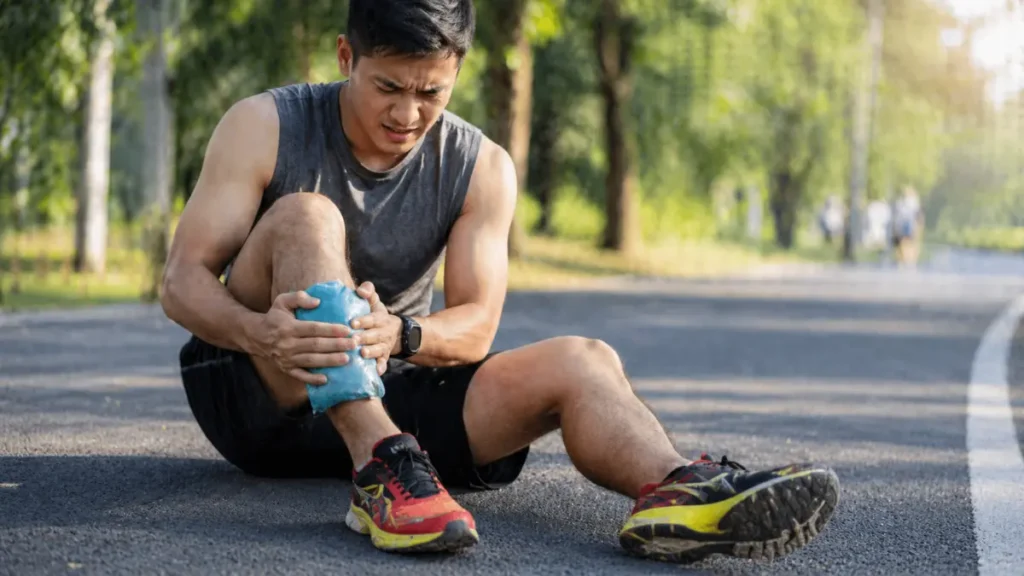 fasciite plantar calcanhar dor corredor ilustração