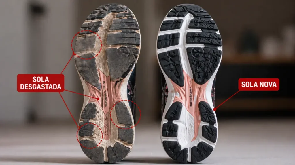desgaste tênis corrida quando trocar joelho