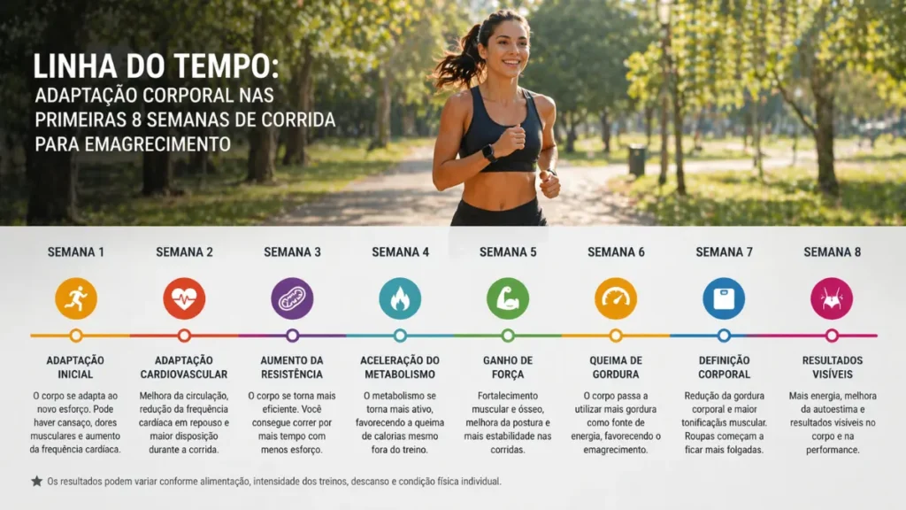 fases emagrecimento corrida 8 semanas progressão perda gordura