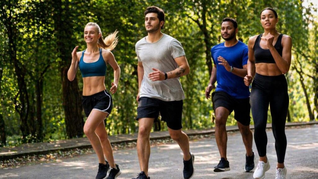 Grupo correndo junto para emagrecer