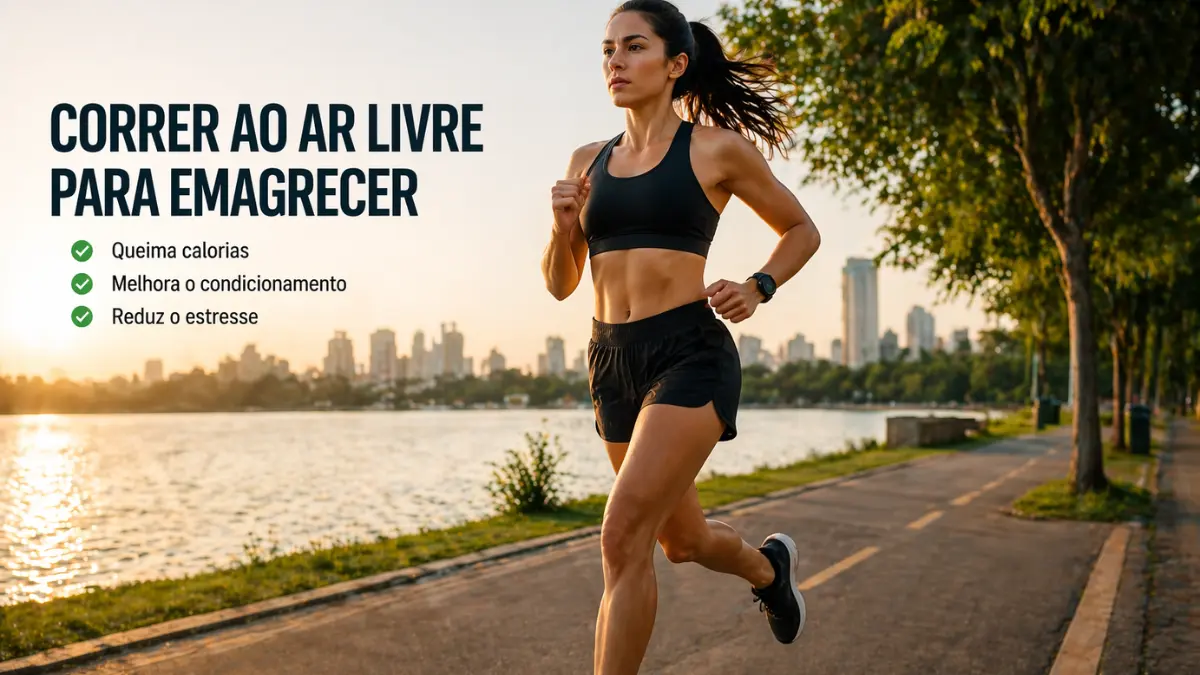 Pessoa correndo ao ar livre para emagrecimento