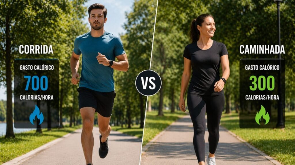 corrida emagrece comparativo com caminhada