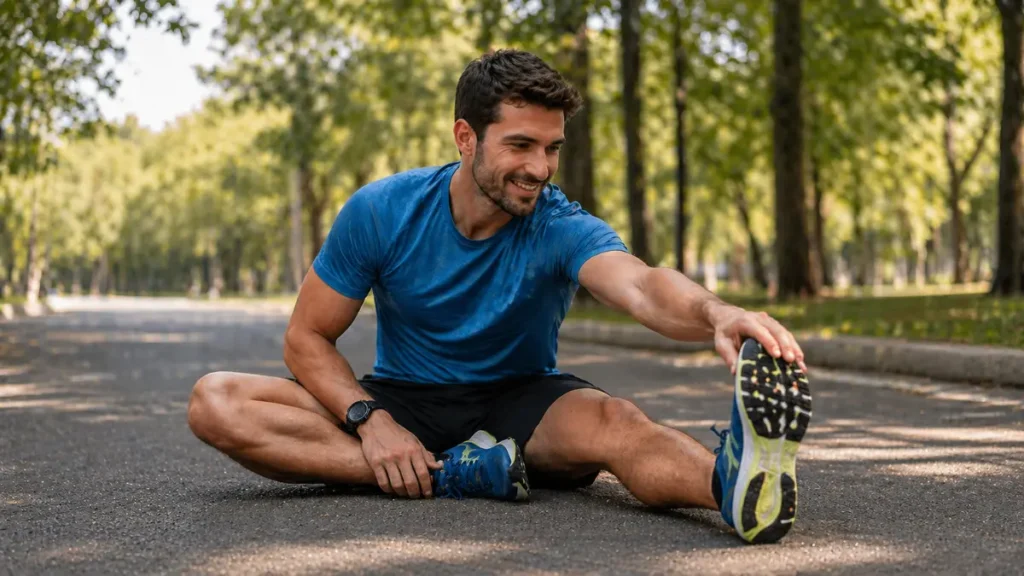 alongamento estático após corrida isquiotibiais recuperação muscular