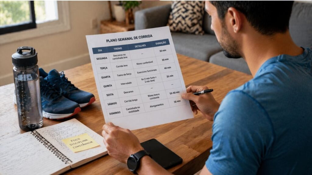 planilha simples de treino para iniciantes na corrida