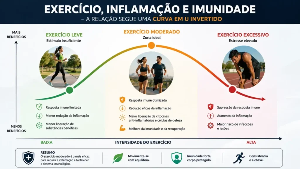 quanto exercício para imunidade — relação entre volume de treino e resposta imunológica