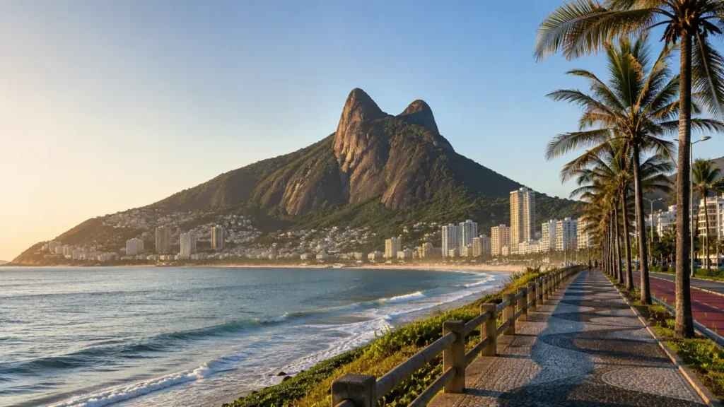 subidas Rio 21K recreio — Morro Dois Irmãos referência visual do percurso