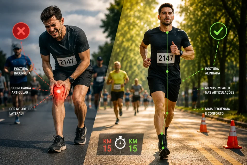 treino de força para corredores — diferença em estabilidade e postura com musculação regular