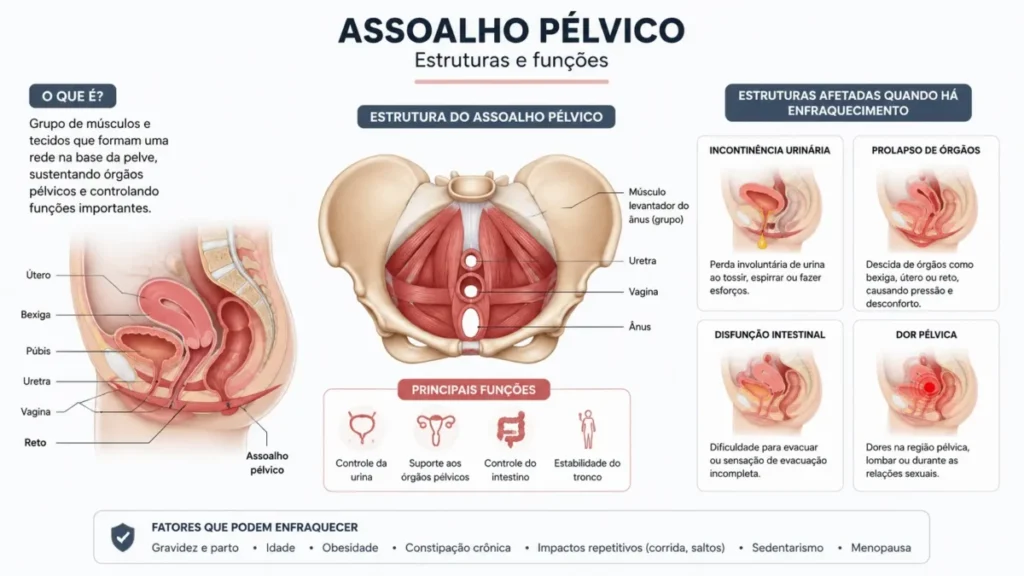 exercício pós-parto — anatomia do assoalho pélvico e diástase abdominal