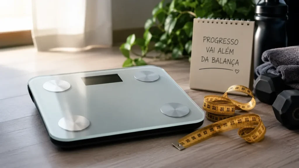 resultado corrida emagrecimento — balança versus composição corporal real