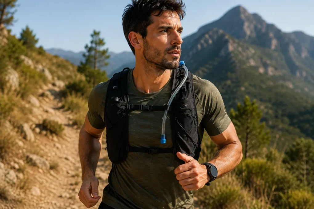 mochila corrida trail com hidratação — colete para ultramaratona e corridas longas sem infraestrutura