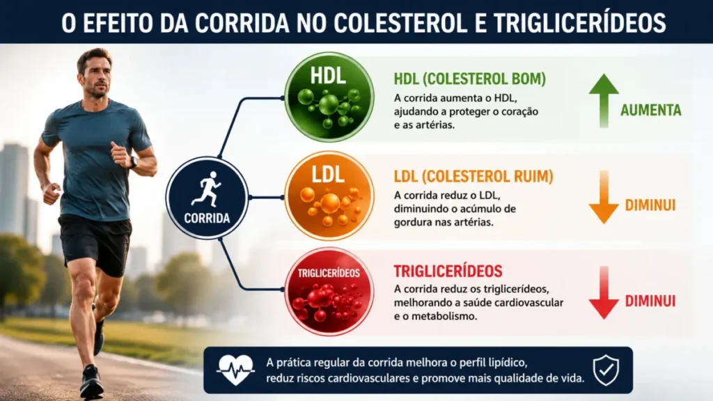 exercício baixa colesterol — mecanismo fisiológico do impacto da corrida no perfil lipídico