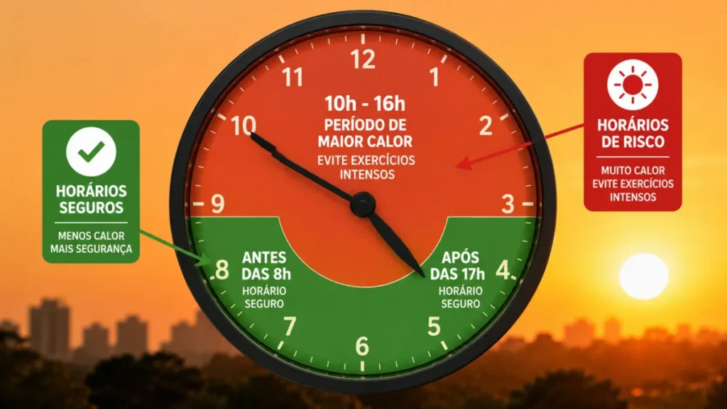 corrida verão dicas — melhores horários para treinar no calor no Brasil