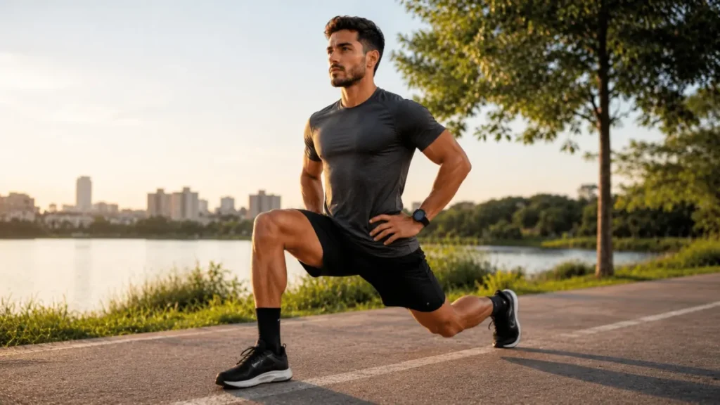fortalecer pernas para correr — afundo como exercício de transferência direta para a corrida