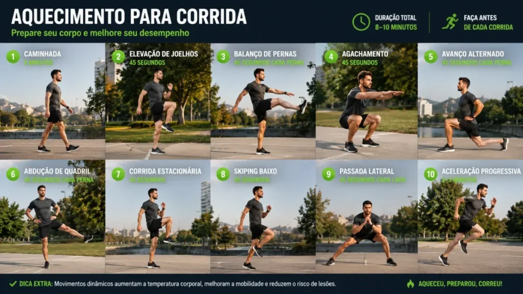 protocolo aquecimento antes de correr 10 minutos