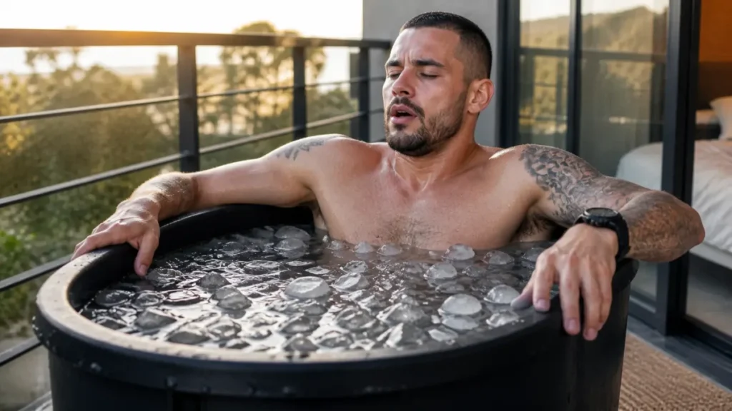 banho gelo corredor recuperação muscular imersão água fria