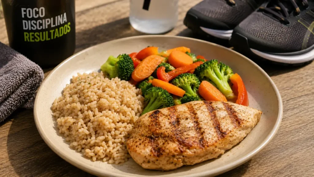 alimentação pós treino corrida perder barriga resultado composição corporal