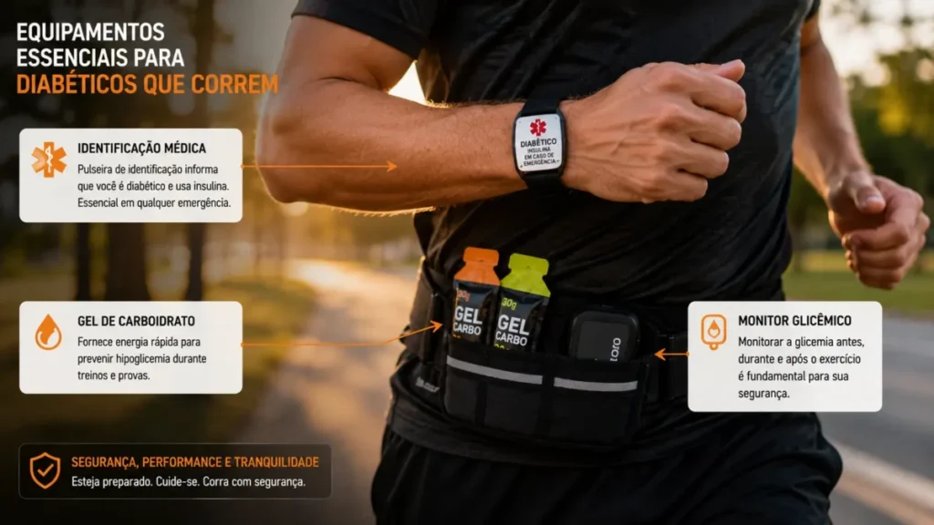 diabético pode correr — equipamentos de segurança para corredor com diabetes