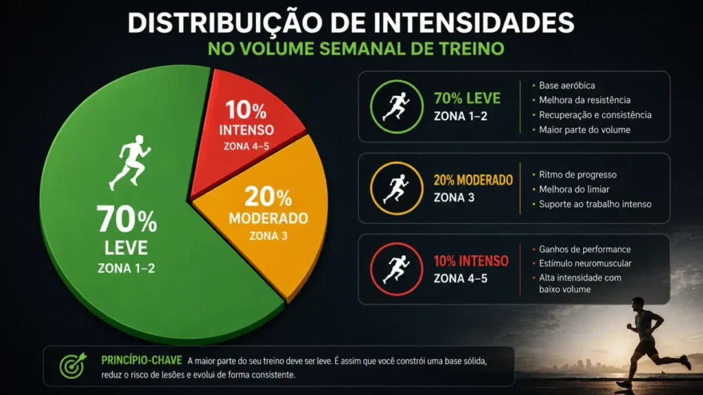 distribuição de intensidades no volume semanal de corrida para evoluir