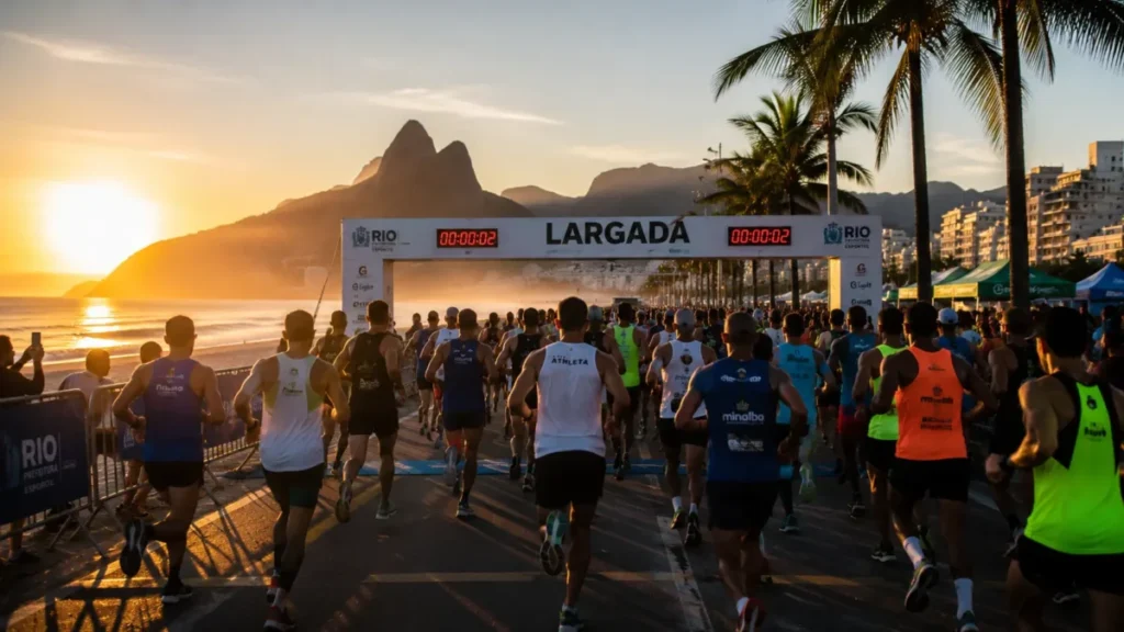 Rio 21K 2026 largada — Posto 10 do Recreio dos Bandeirantes às 5h30