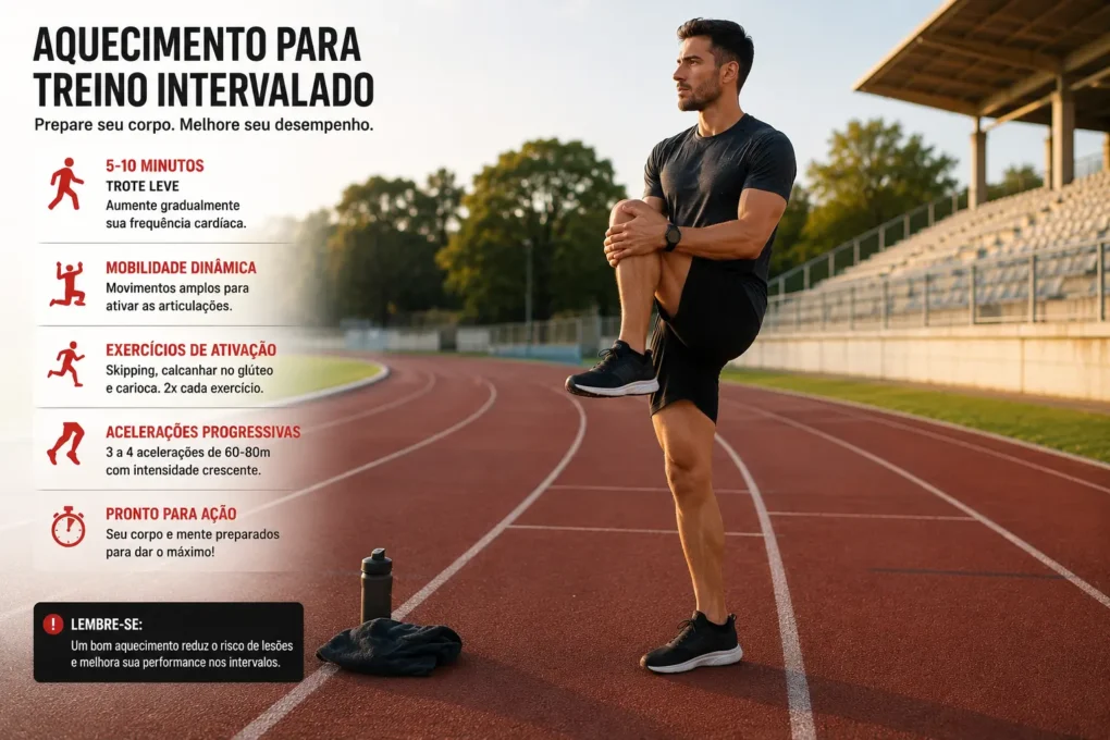 aquecimento antes de treino intervalado corrida