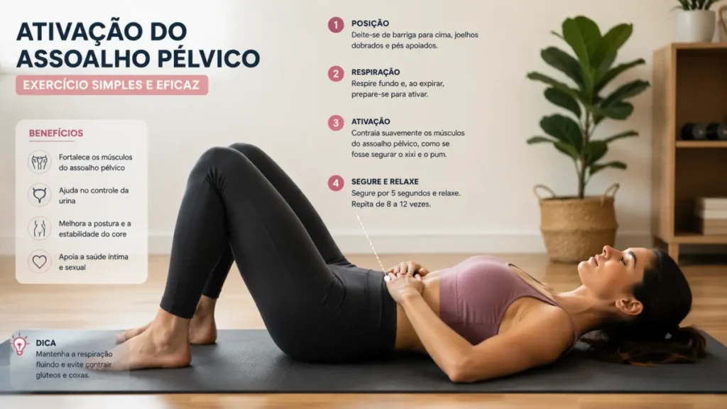 voltar a correr após gravidez — exercícios de assoalho pélvico antes da corrida