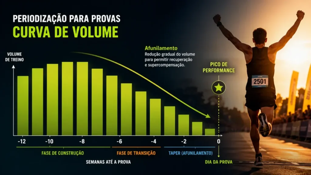 planilha treino circuito das estações — curva de afunilamento nas semanas pré-prova