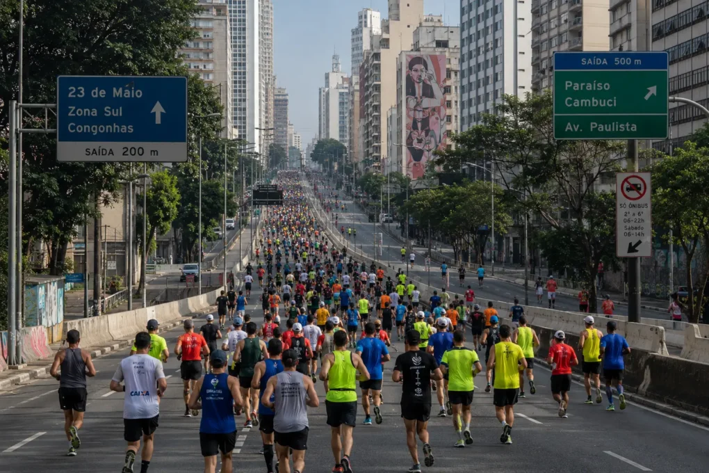 subidas SP City Marathon — Av. 23 de Maio até o Paraíso o trecho técnico mais relevante
