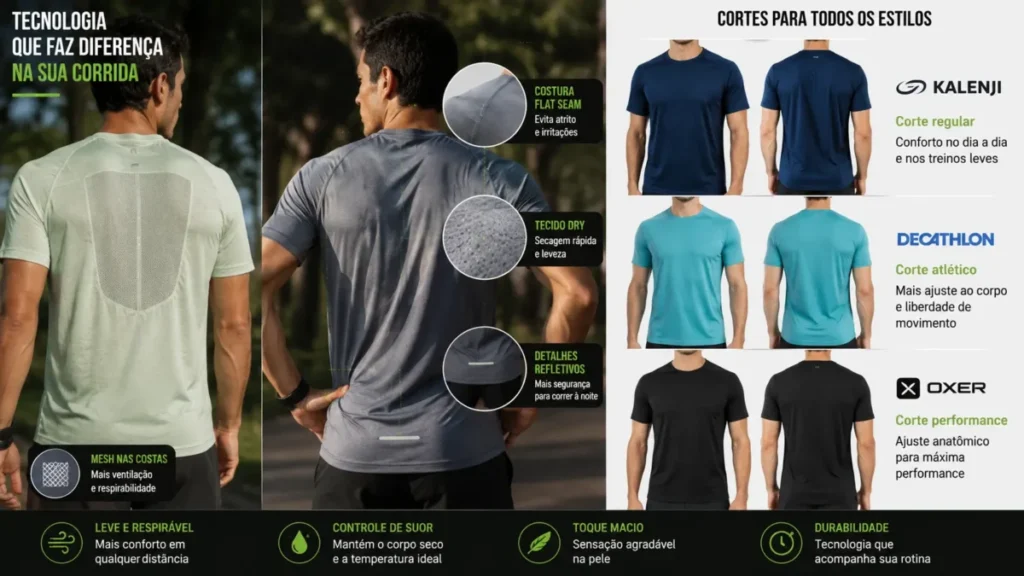 camiseta corrida calor — características técnicas para escolha no clima brasileiro