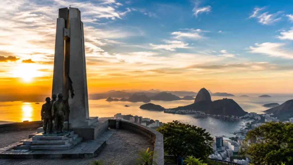 percurso Asics Golden Run RJ 2026 — Monumento aos Pracinhas no Aterro do Flamengo