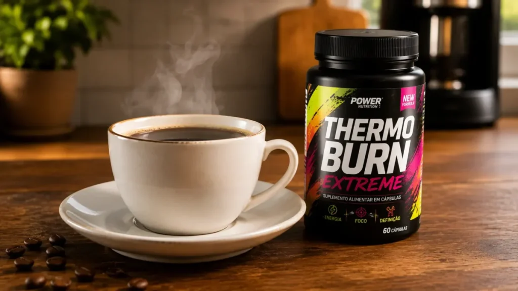 marketing suplemento esportivo — café simples versus termogênicos comerciais