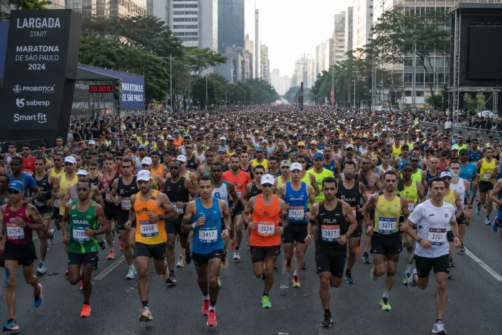 mapa SP City Marathon — primeiros quilômetros do novo percurso 2026 Pacaembu Barra Funda