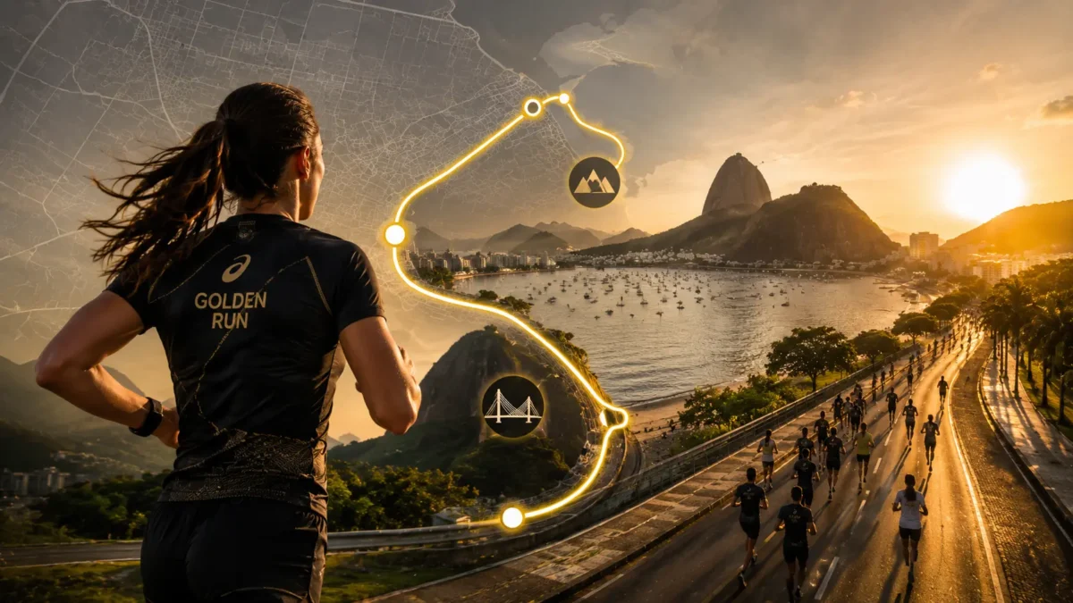 Percurso Asics Golden Run RJ 2026: Mapa, Subidas e Dicas de Pace