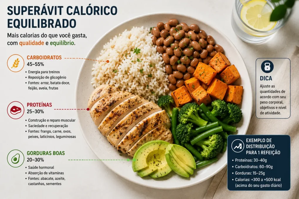 nutricao corrida e hipertrofia superavit calorico