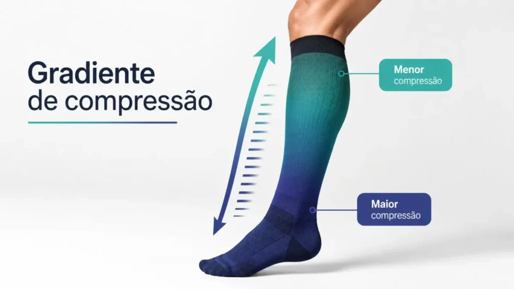 meia de compressão para corrida gradiente mmhg como funciona
