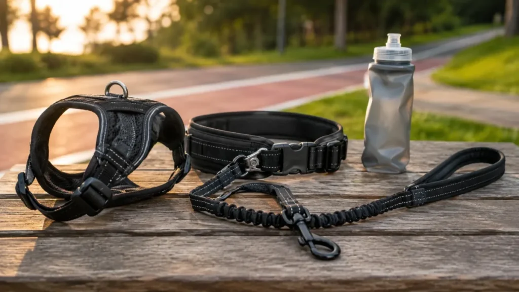equipamentos essenciais correr com cachorro canicross