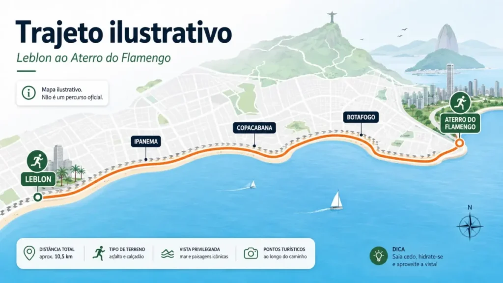 percurso meia maratona internacional do rio leblon aterro flamengo